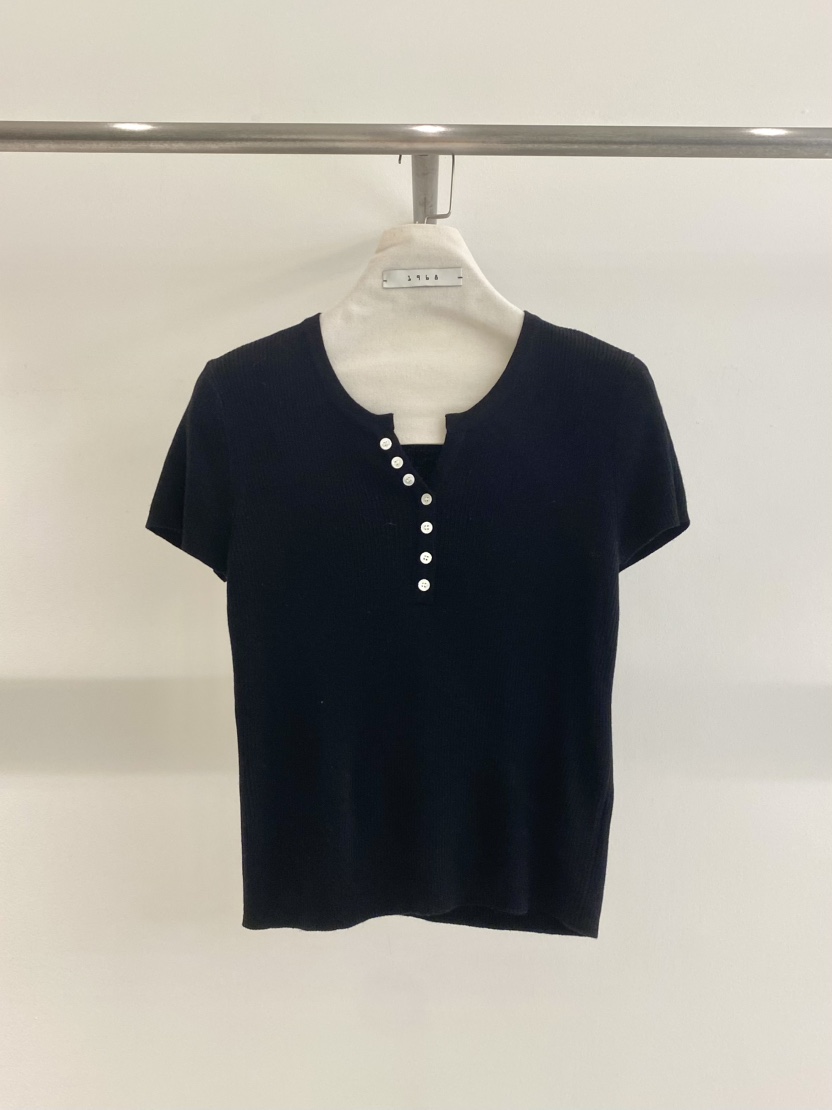 1968韓國東大門直郵女士新品26春夏休閑時尚職業推薦T恤開襟1968/YEOUYAT恤圖色3