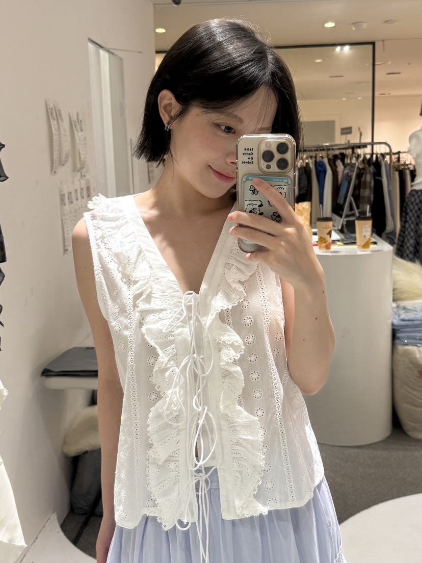 FABRIC韓國東大門直郵女裝新款熱賣人氣26春夏襯衫蕾絲衫FABRIC襯衫/蕾絲衫