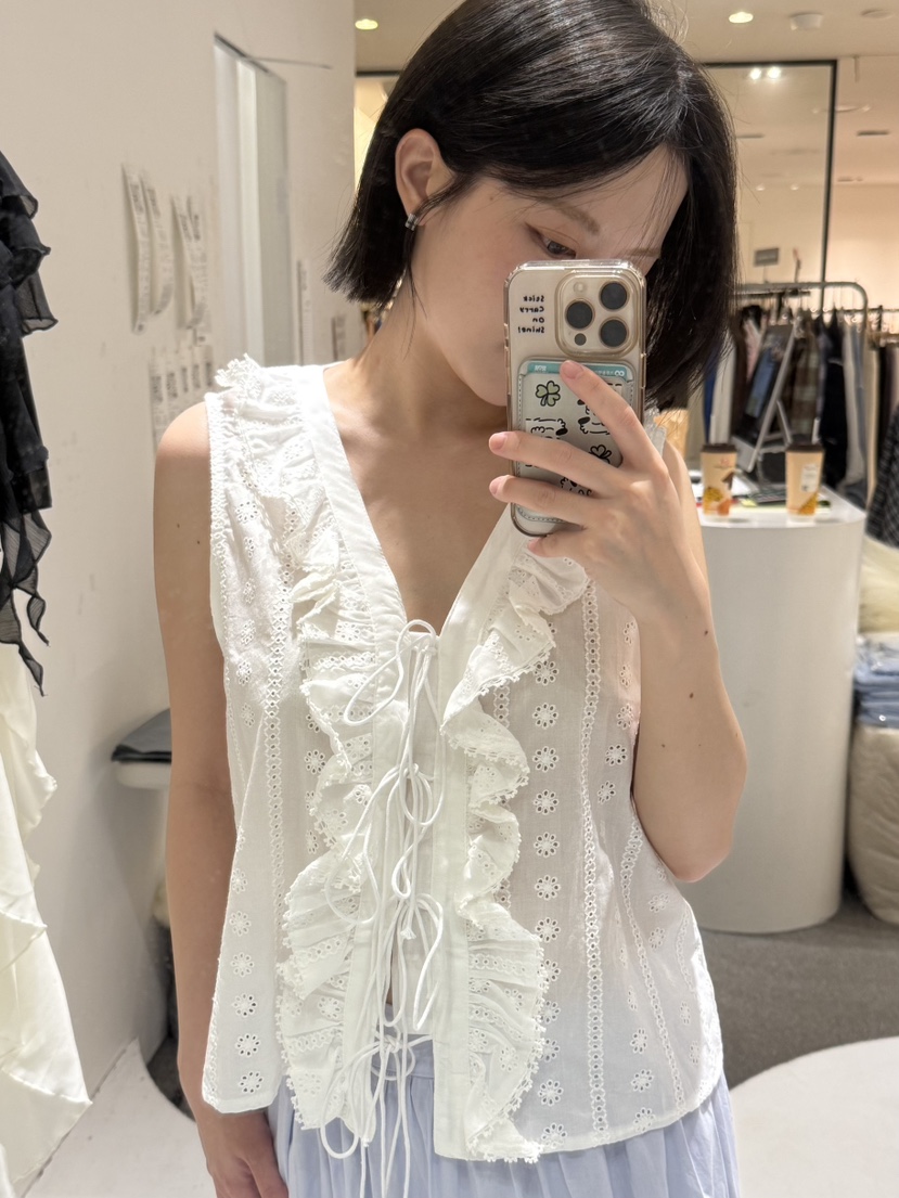 FABRIC韓國東大門直郵女裝新款熱賣人氣26春夏襯衫蕾絲衫FABRIC襯衫/蕾絲衫