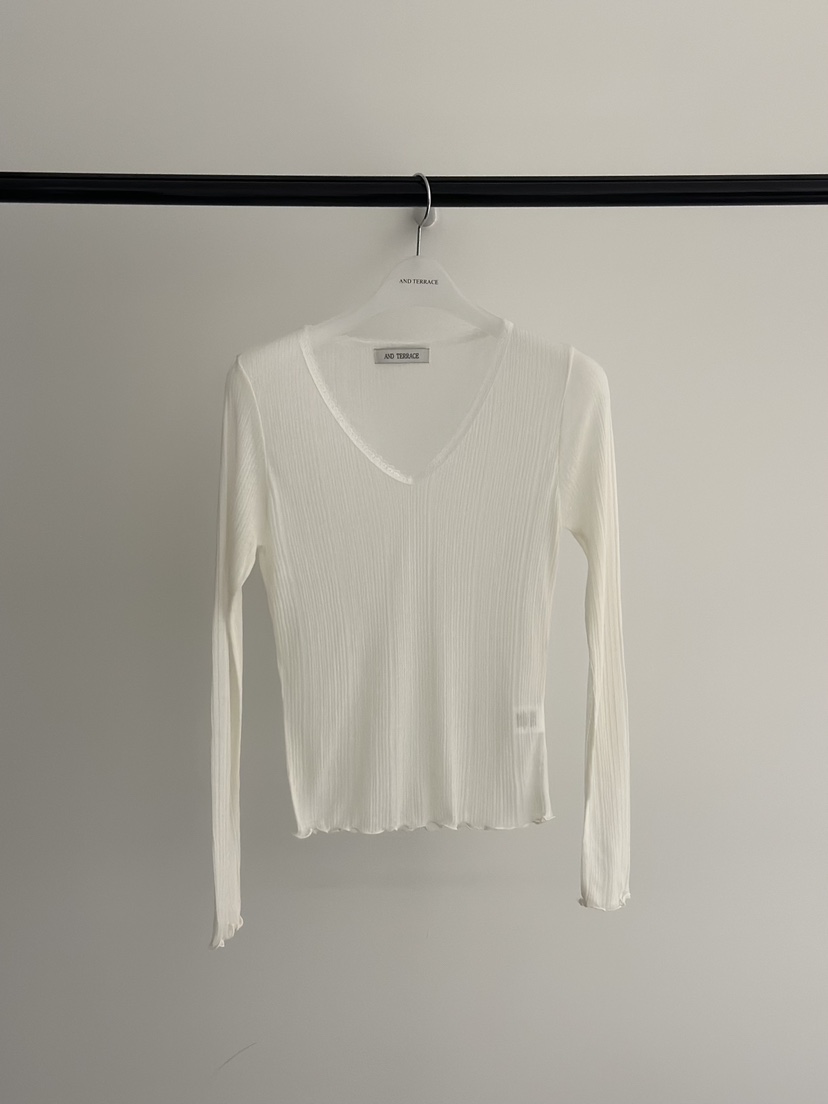 ANDTERRACE韓國直郵實拍女士新品熱賣人氣時尚26春夏長袖T恤ANDTERRACE長袖T恤圖色1