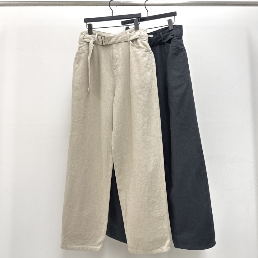 RIVER韓國代購女裝新品26春夏推薦人氣時尚休閑褲含腰帶棉WATER/RIVER休閑褲