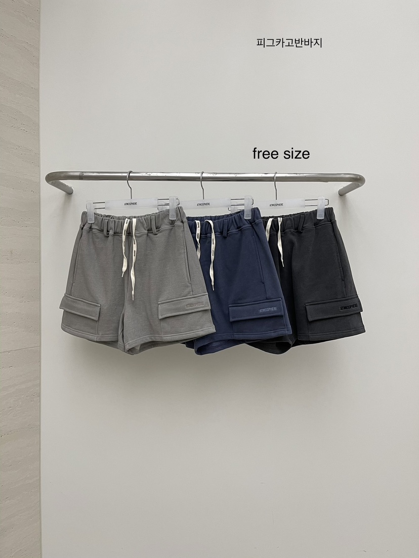 ATMOSPHERE韓國東大門代購女士新款26春夏人氣短褲工裝豬皮ATMOSPHERE/BLING短褲