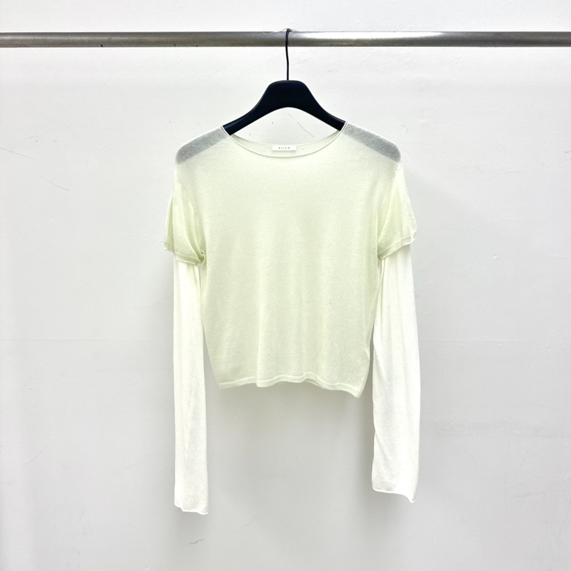 RIVER韓國東大門代購女士新品人氣職業時尚休閑推薦長袖T恤WATER/RIVER長袖T恤圖色2