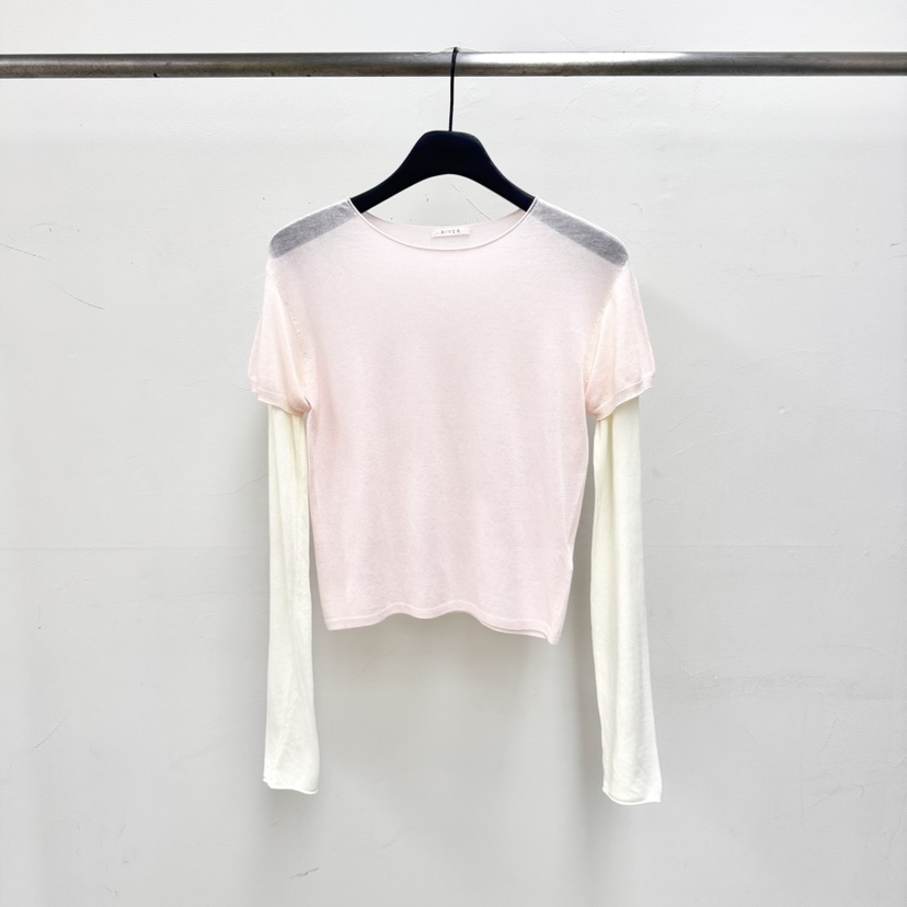 RIVER韓國東大門代購女士新品人氣職業時尚休閑推薦長袖T恤WATER/RIVER長袖T恤圖色3