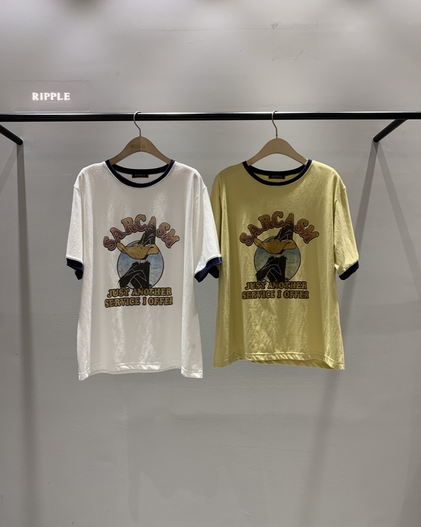 RIPPLE-P韓國直郵女士新款26春夏推薦時尚職業休閑熱賣T恤RIPPLE-PT恤