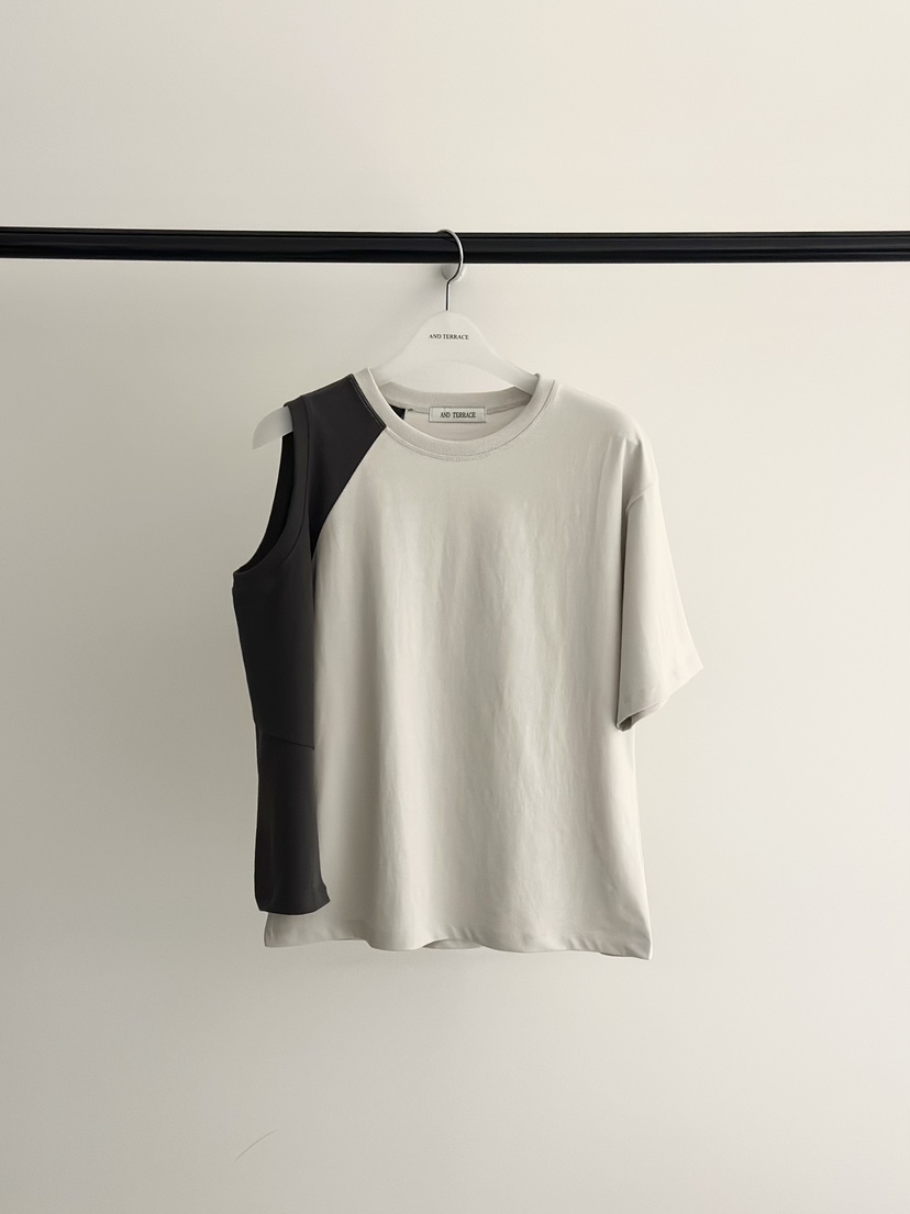 ANDTERRACE韓國直郵實拍女士新品時尚熱賣職業休閑26春夏T恤ANDTERRACET恤圖色2