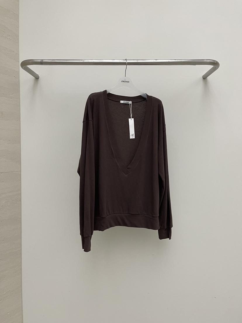 ATMOSPHERE韓國直郵實拍女裝新品熱賣休閑職業人氣長袖T恤ATMOSPHERE/BLING長袖T恤圖色1棕色