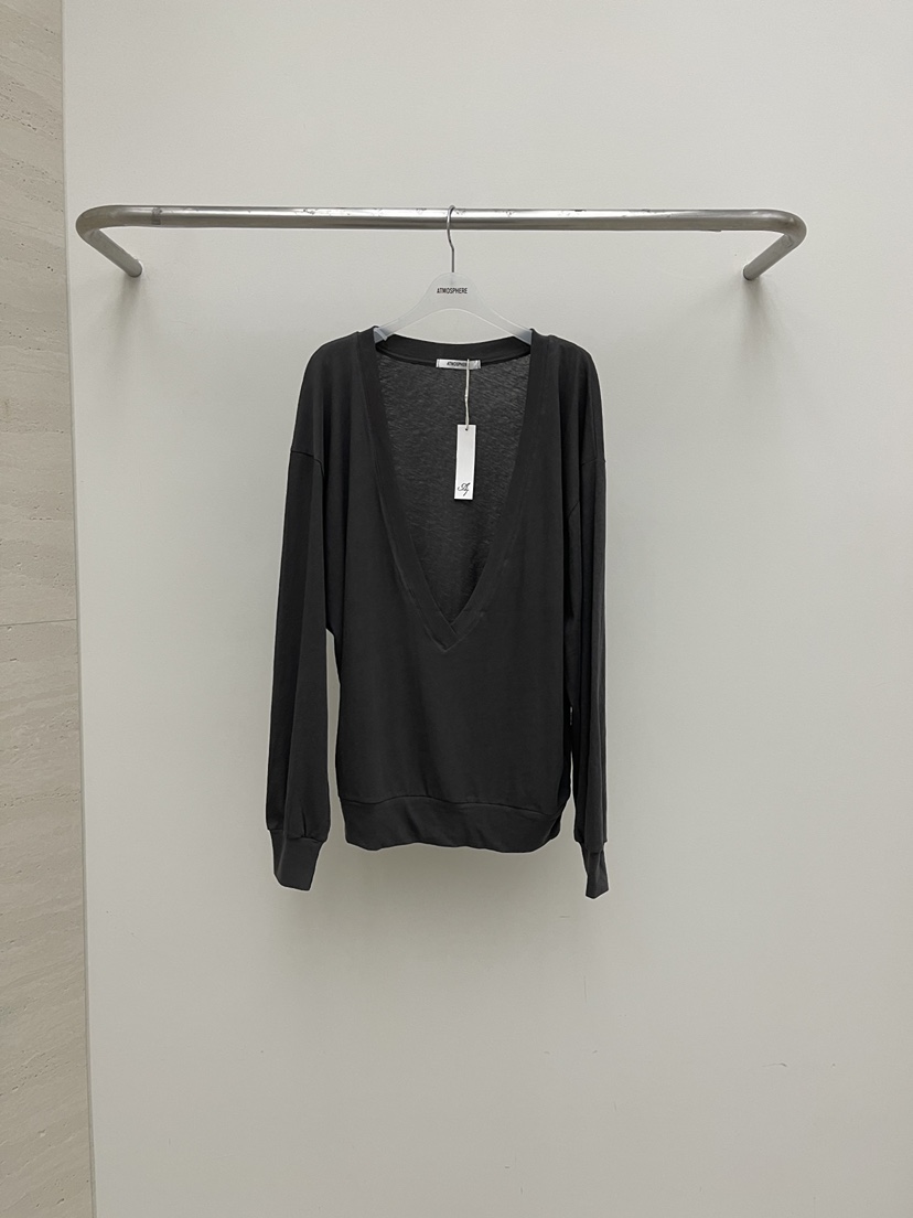 ATMOSPHERE韓國直郵實拍女裝新品熱賣休閑職業人氣長袖T恤ATMOSPHERE/BLING長袖T恤圖色2墨色
