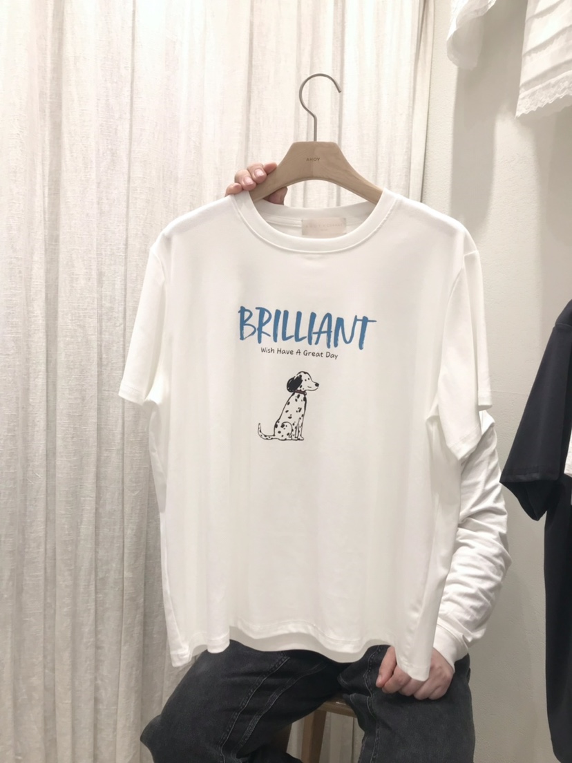 AHOY韓國直郵女士新款26春夏人氣時尚熱賣職業休閑推薦T恤AHOYT恤圖色1