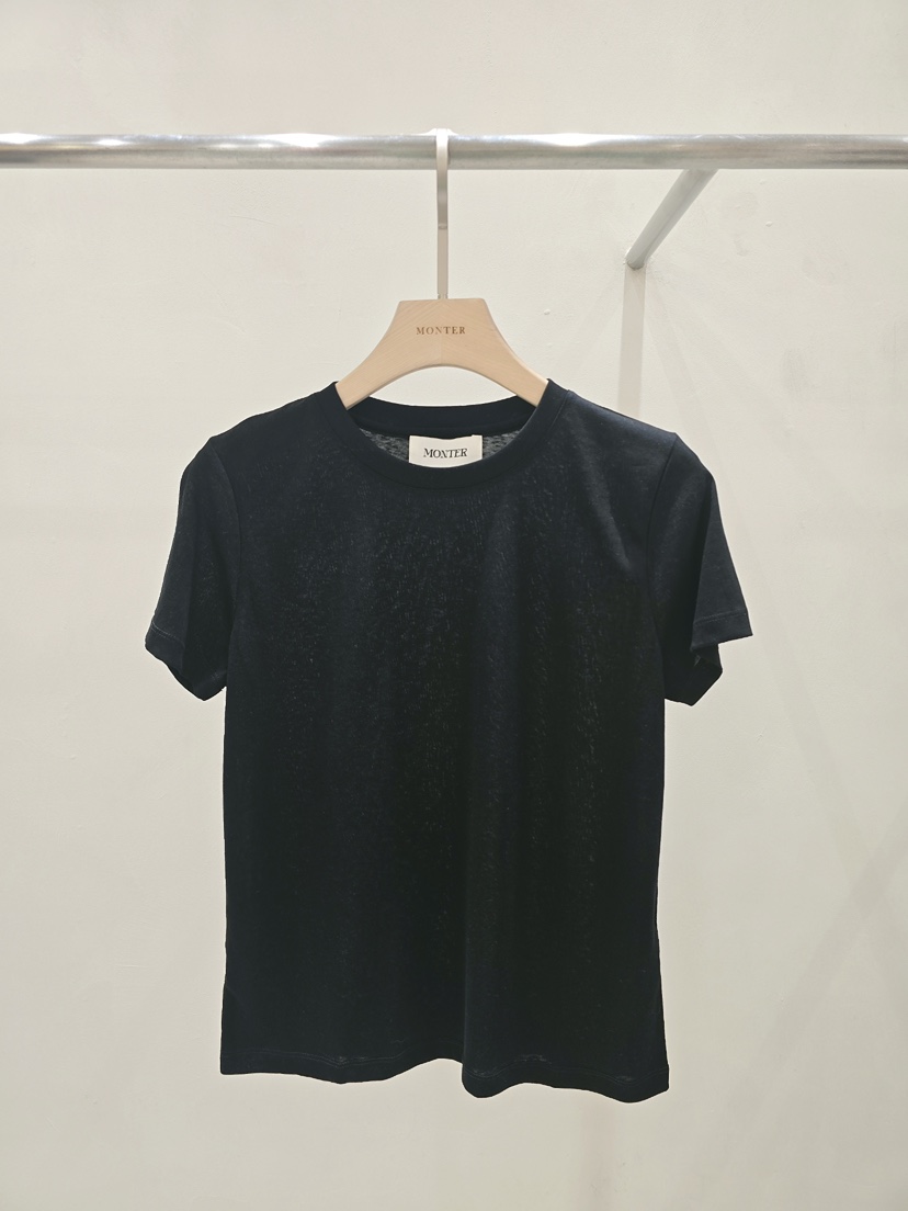 MONTER韓國東大門直郵女裝新品休閑26春夏職業熱賣T恤天絲MONTERT恤圖色3