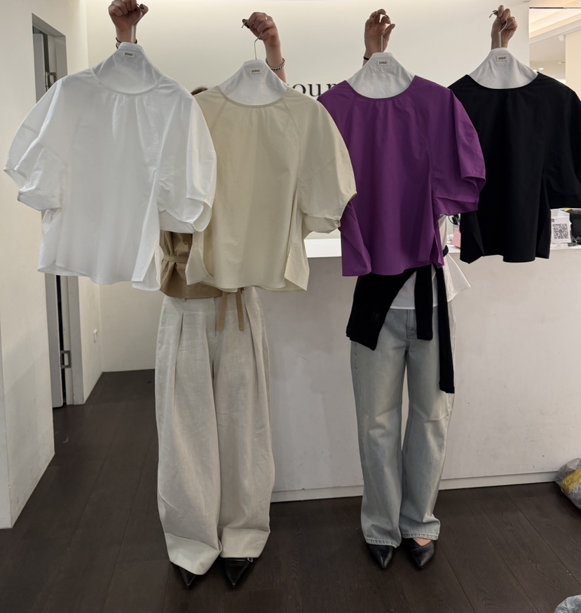 YOUR-P韓國直郵實拍女士新款推薦26春夏時尚熱賣襯衫蕾絲衫YOUR-P襯衫/蕾絲衫