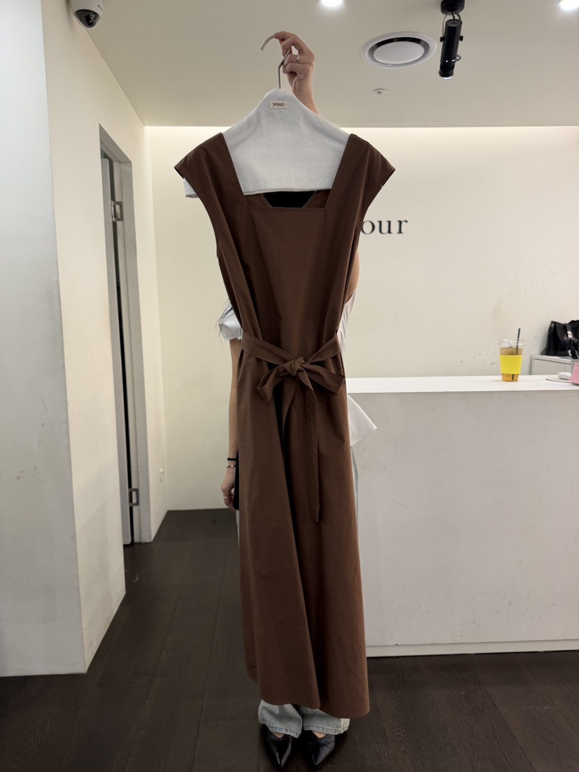 YOUR-P韓國東大門直郵女裝新款職業休閑26春夏連衣裙含腰帶YOUR-P連衣裙圖色2