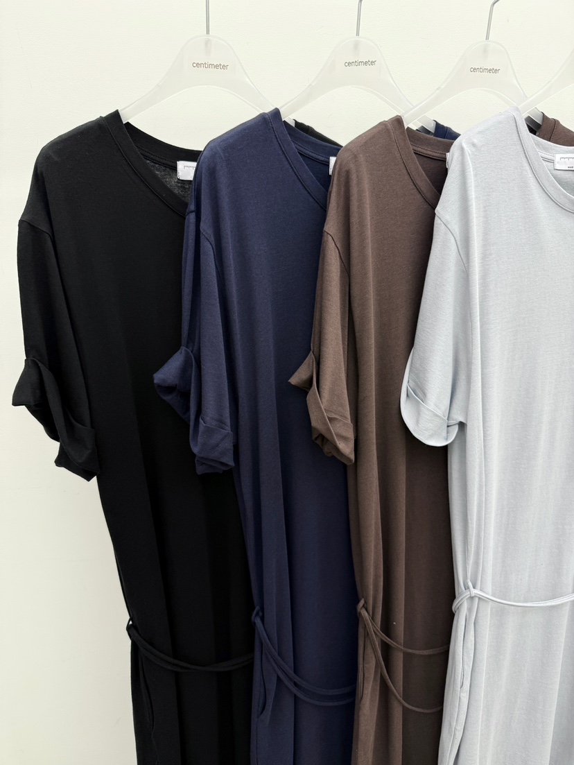 CM韓國東大門代購女士新品人氣推薦休閑職業連衣裙含腰繩CM_centimeter連衣裙