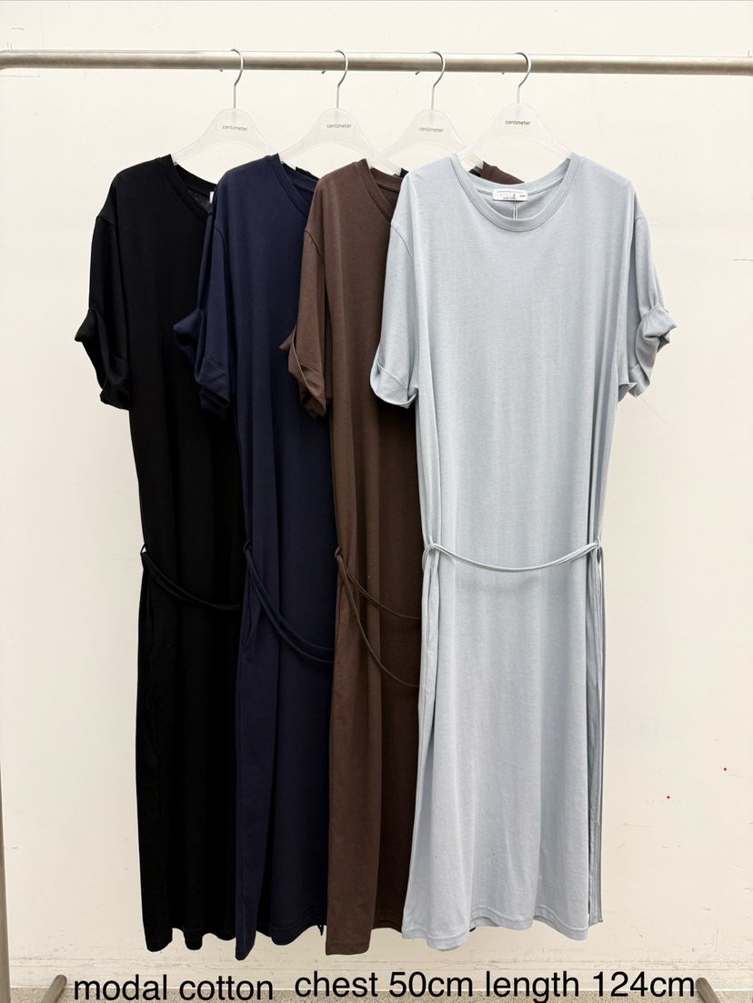 CM韓國東大門代購女士新品人氣推薦休閑職業連衣裙含腰繩CM_centimeter連衣裙