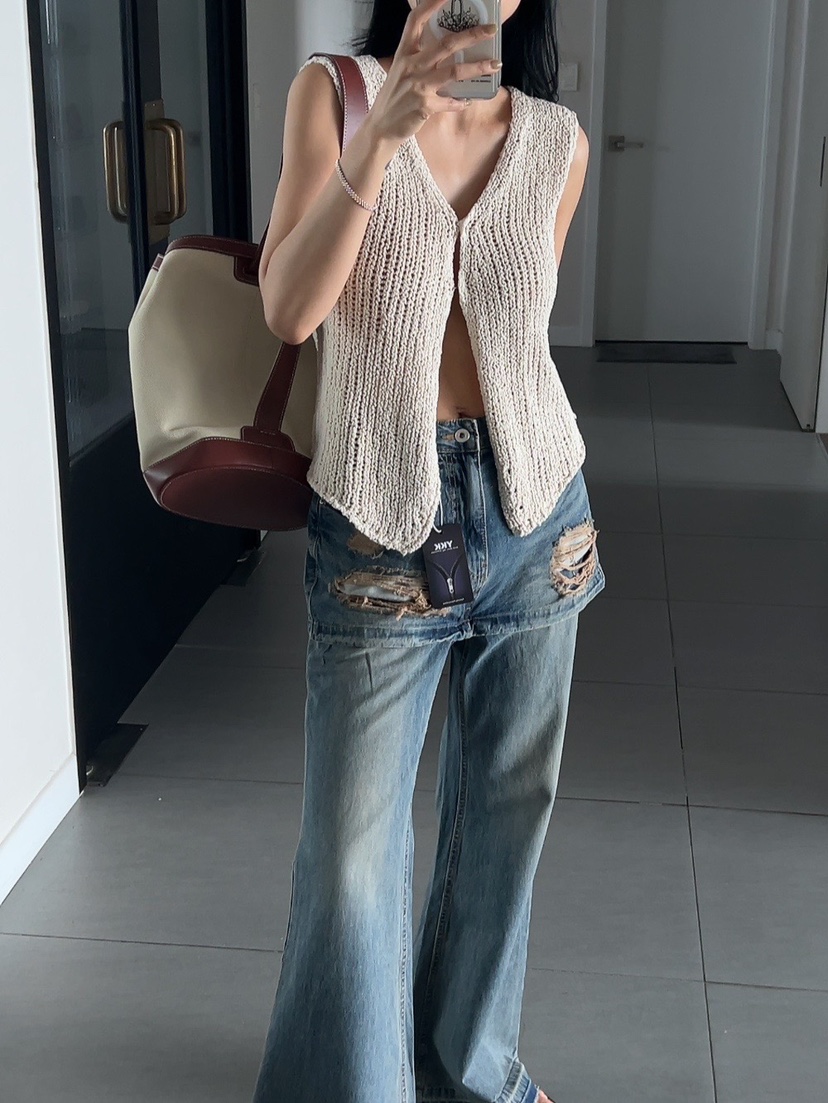 MILUI韓國東大門直郵女裝新品休閑職業時尚熱賣26春夏馬甲MILUI馬甲