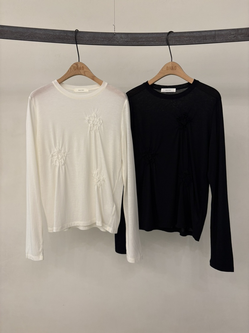 OHAO韓國直郵實拍女裝新品職業26春夏時尚熱賣休閑長袖T恤OHAO/HA MONG長袖T恤