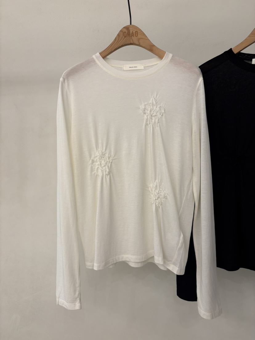 OHAO韓國直郵實拍女裝新品職業26春夏時尚熱賣休閑長袖T恤OHAO/HA MONG長袖T恤圖色1