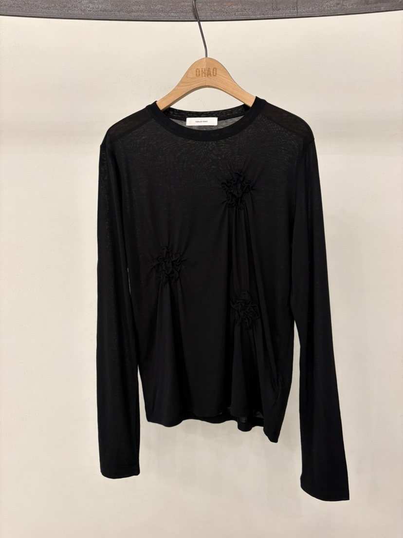 OHAO韓國直郵實拍女裝新品職業26春夏時尚熱賣休閑長袖T恤OHAO/HA MONG長袖T恤圖色2