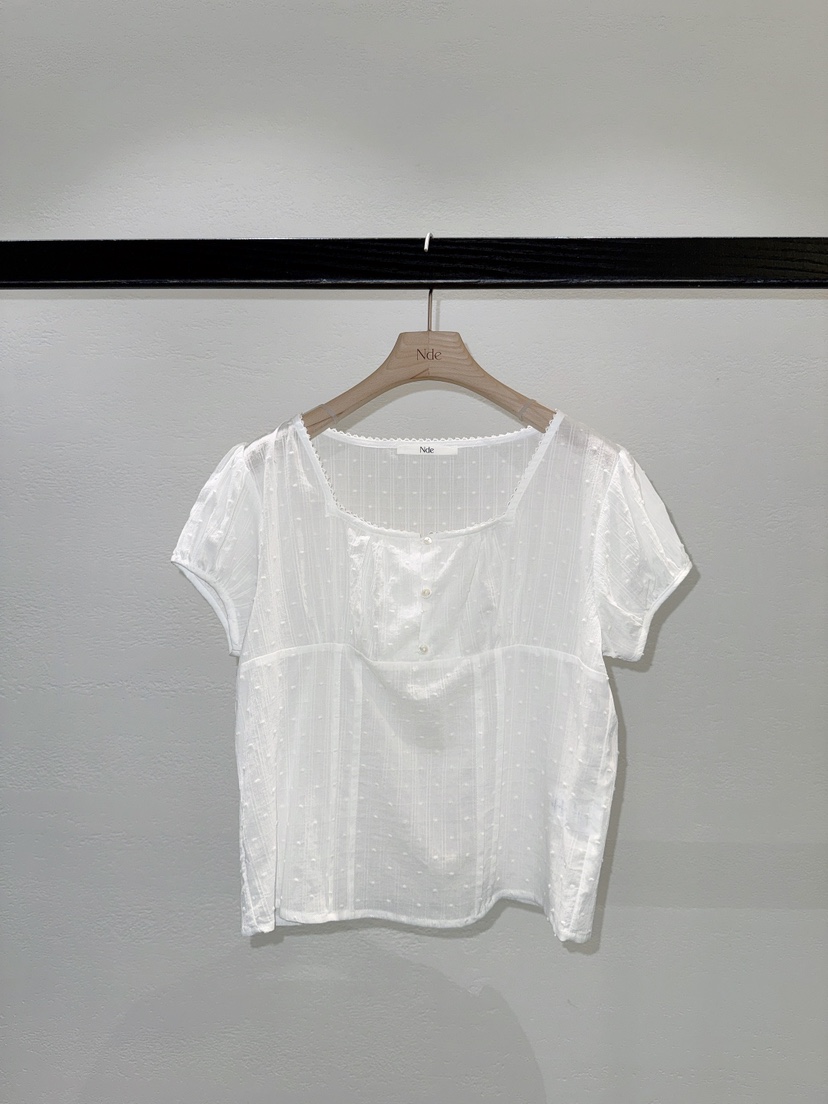 NDE韓國直郵女士新款時尚人氣推薦職業休閑襯衫蕾絲衫蕾絲BOHEME_NDE襯衫/蕾絲衫圖色1