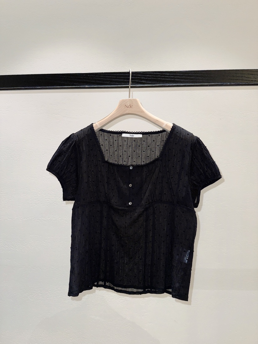 NDE韓國直郵女士新款時尚人氣推薦職業休閑襯衫蕾絲衫蕾絲BOHEME_NDE襯衫/蕾絲衫圖色2