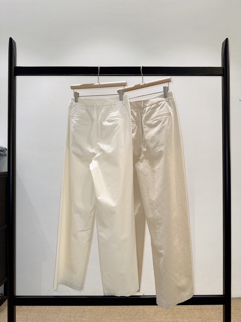 NDE韓國直郵女裝新品時尚人氣推薦26春夏職業休閑褲棉質褶裥BOHEME_NDE休閑褲