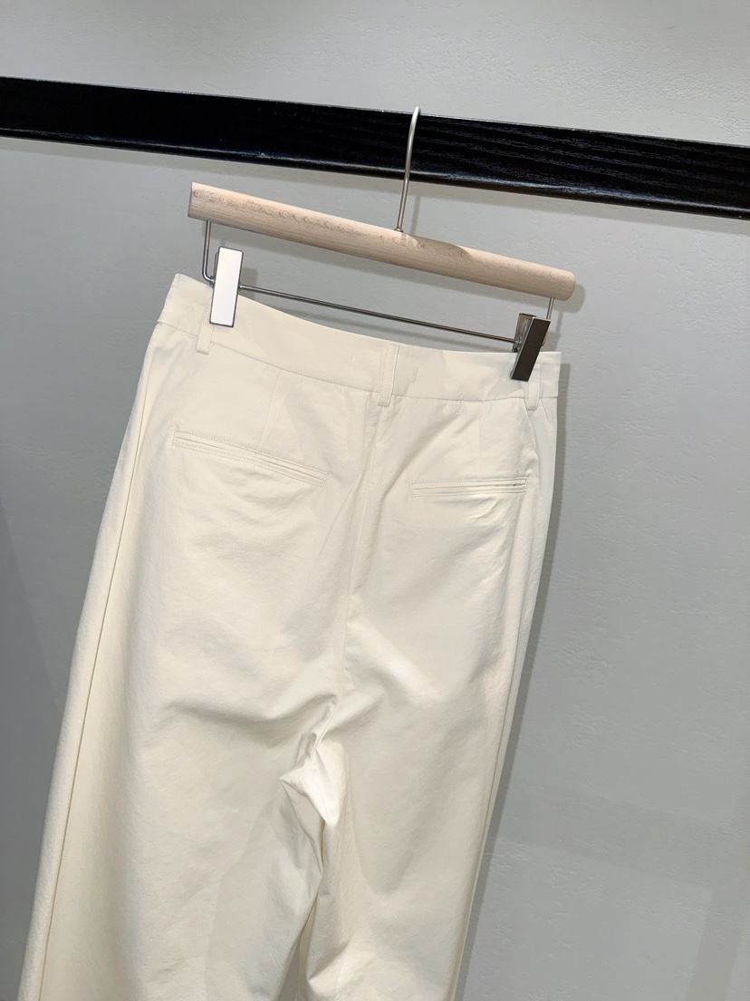 NDE韓國直郵女裝新品時尚人氣推薦26春夏職業休閑褲棉質褶裥BOHEME_NDE休閑褲