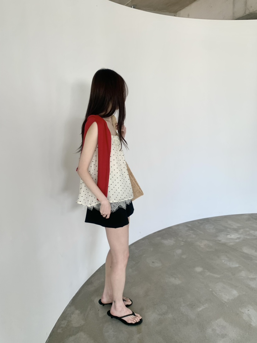 LE AVE韓國直郵實拍女士新品休閑職業熱賣人氣吊帶背心緞LE AVE吊帶/背心