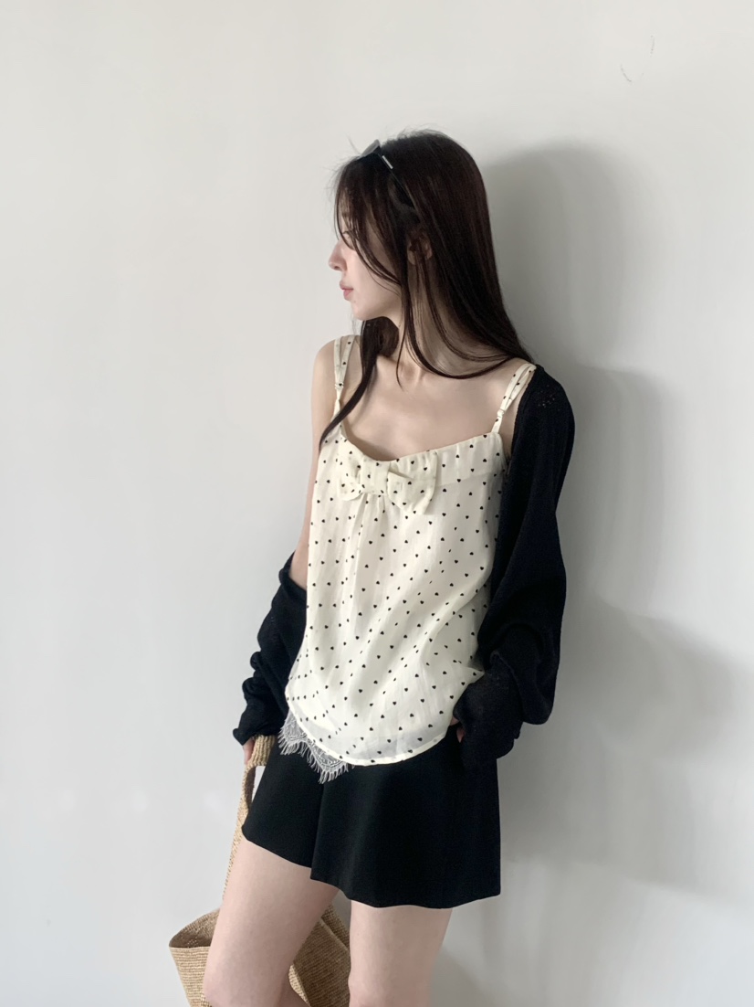 LE AVE韓國直郵實拍女士新品休閑職業熱賣人氣吊帶背心緞LE AVE吊帶/背心