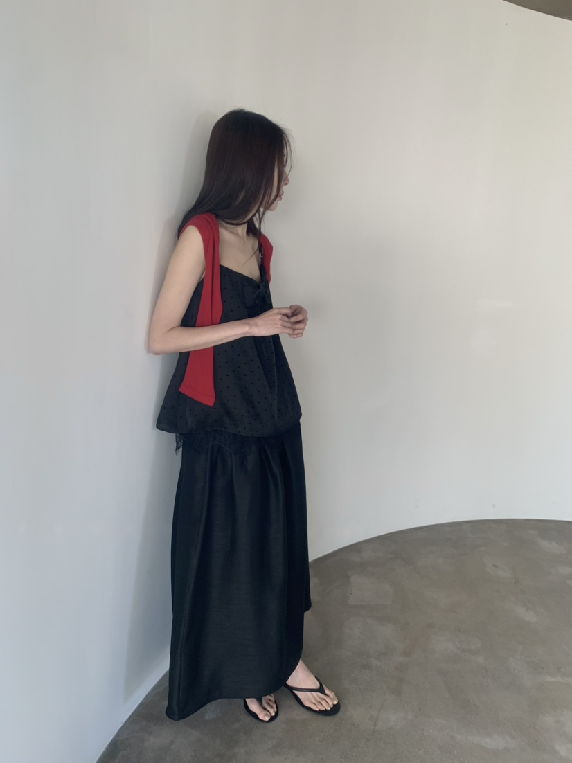 LE AVE韓國直郵實拍女士新品休閑職業熱賣人氣吊帶背心緞LE AVE吊帶/背心