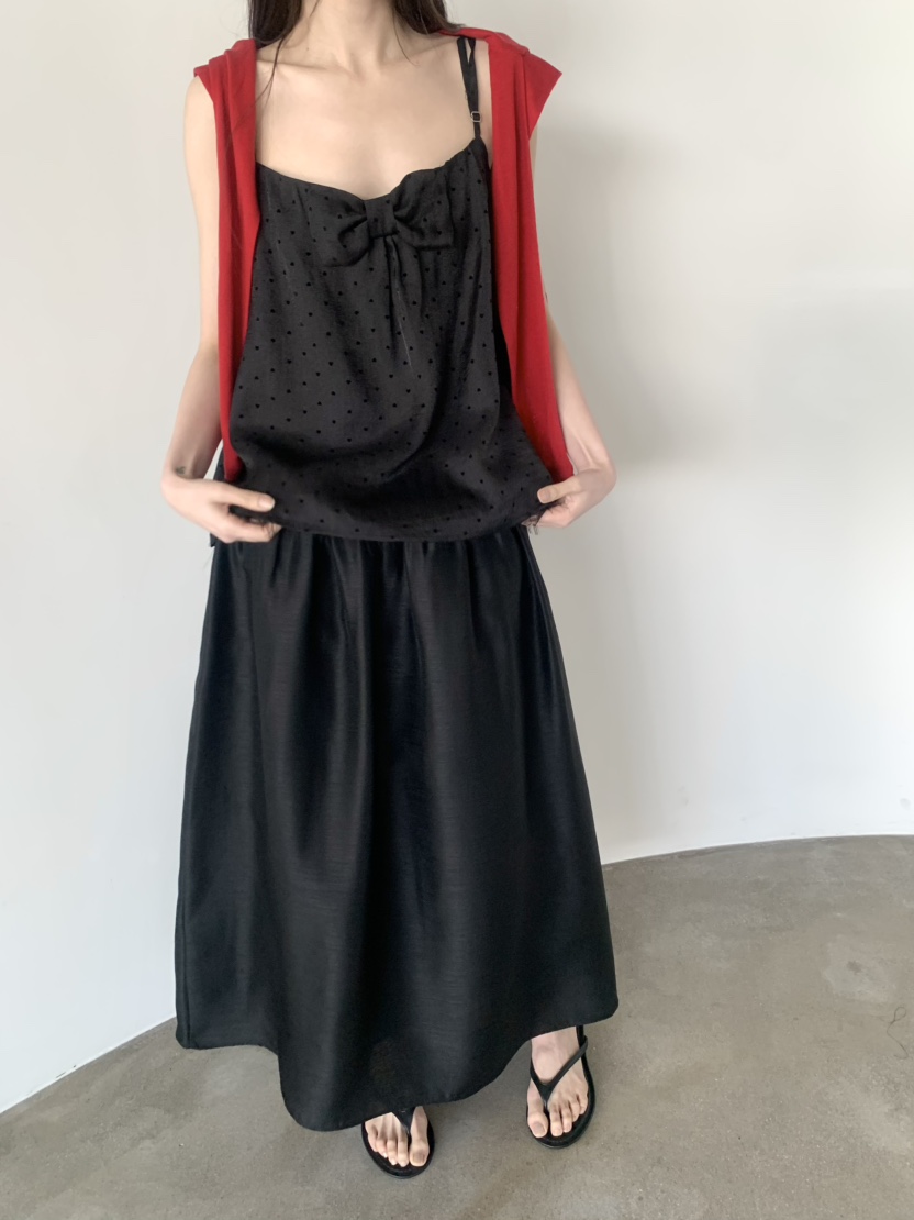 LE AVE韓國直郵實拍女士新品休閑職業熱賣人氣吊帶背心緞LE AVE吊帶/背心