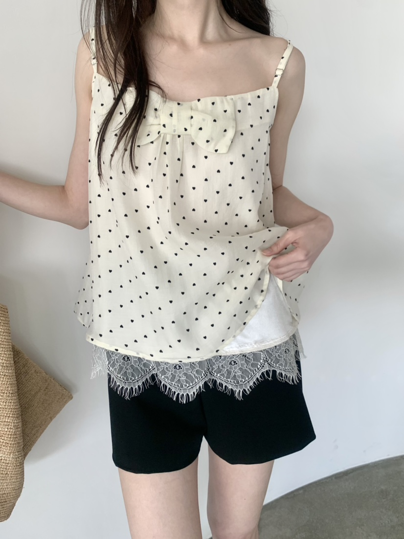 LE AVE韓國直郵實拍女士新品休閑職業熱賣人氣吊帶背心緞LE AVE吊帶/背心