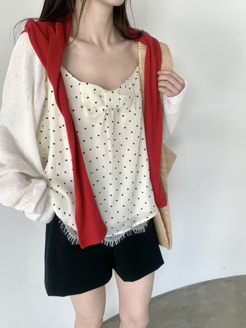 LE AVE韓國直郵實拍女士新品休閑職業熱賣人氣吊帶背心緞LE AVE吊帶/背心