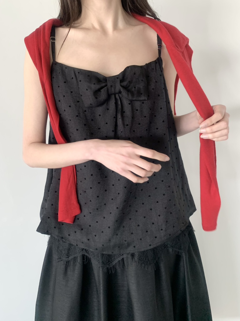 LE AVE韓國直郵實拍女士新品休閑職業熱賣人氣吊帶背心緞LE AVE吊帶/背心