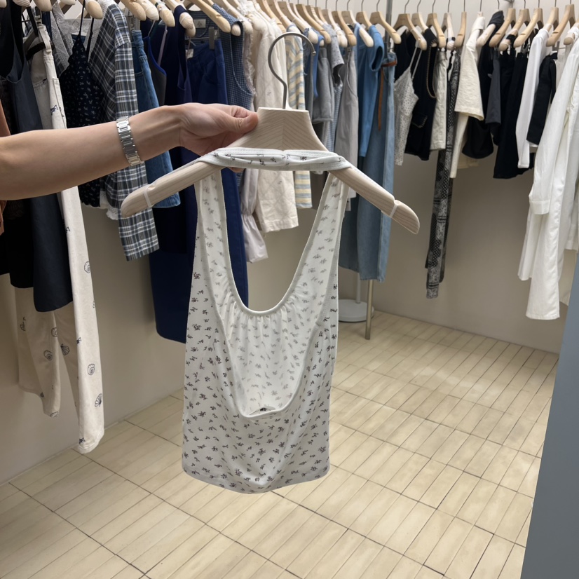 THEPLAN韓國直郵女裝新款時尚職業推薦熱賣26春夏吊帶背心花朵THE PLAN吊帶/背心