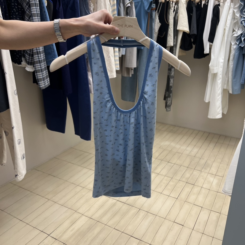 THEPLAN韓國直郵女裝新款時尚職業推薦熱賣26春夏吊帶背心花朵THE PLAN吊帶/背心圖色3