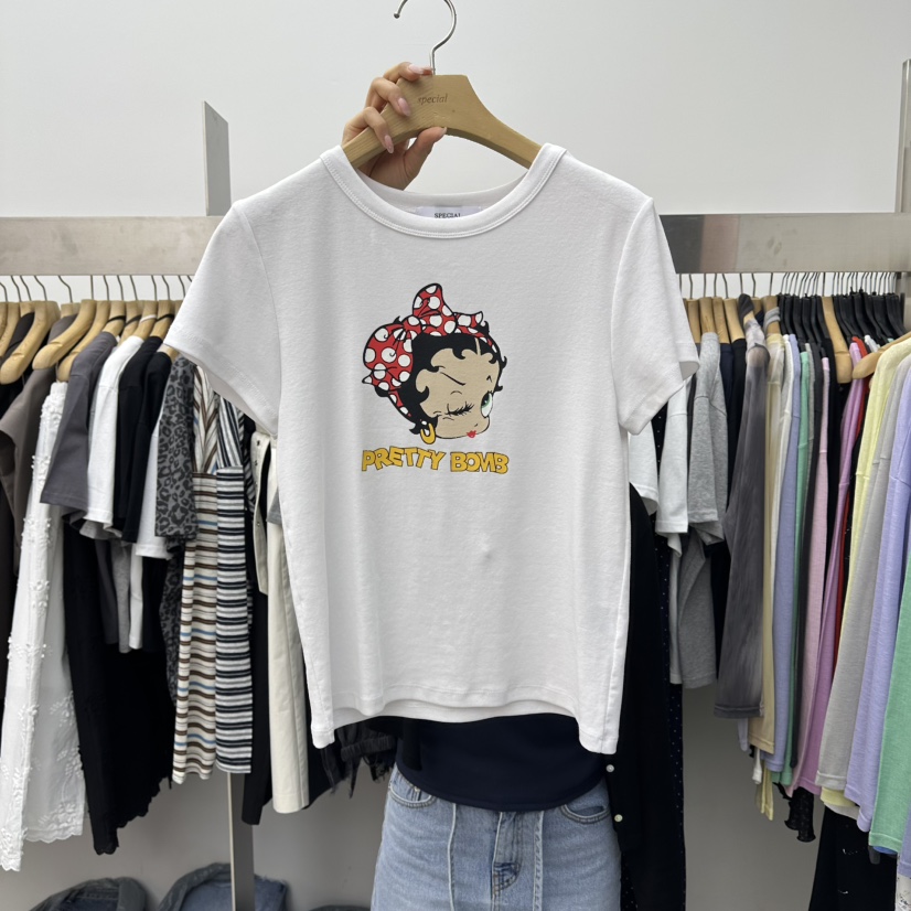SPECIAL韓國東大門代購女裝新款熱賣職業人氣26春夏休閑T恤SPECIALT恤圖色1