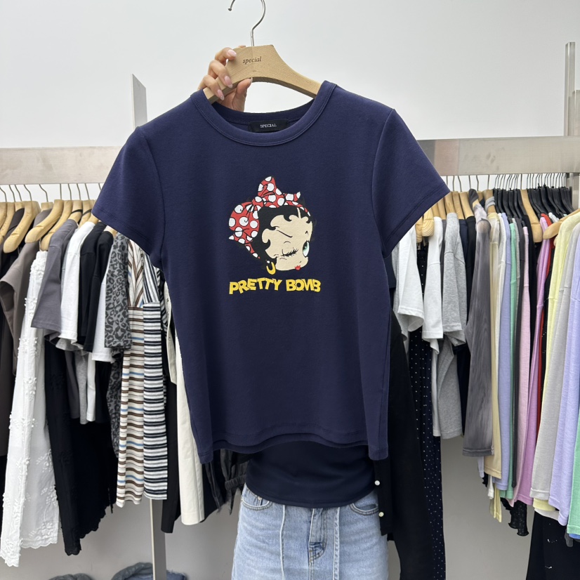 SPECIAL韓國東大門代購女裝新款熱賣職業人氣26春夏休閑T恤SPECIALT恤圖色2