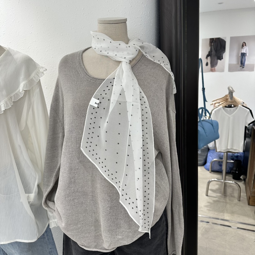 ACKER韓國直郵實拍女裝新品26春夏熱賣推薦圍巾披肩圍巾圓點ACKER圍巾/披肩圖色1絲巾