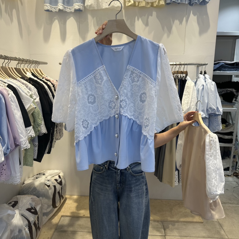 LADYBUG/ADORABLE韓國代購女士新品職業26春夏襯衫蕾絲衫ADORABLE/LADYBUG襯衫/蕾絲衫圖色3