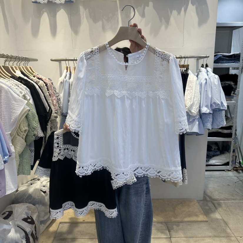 LADYBUG/ADORABLE韓國直郵女裝新品26春夏熱賣襯衫蕾絲衫ADORABLE/LADYBUG襯衫/蕾絲衫圖色1