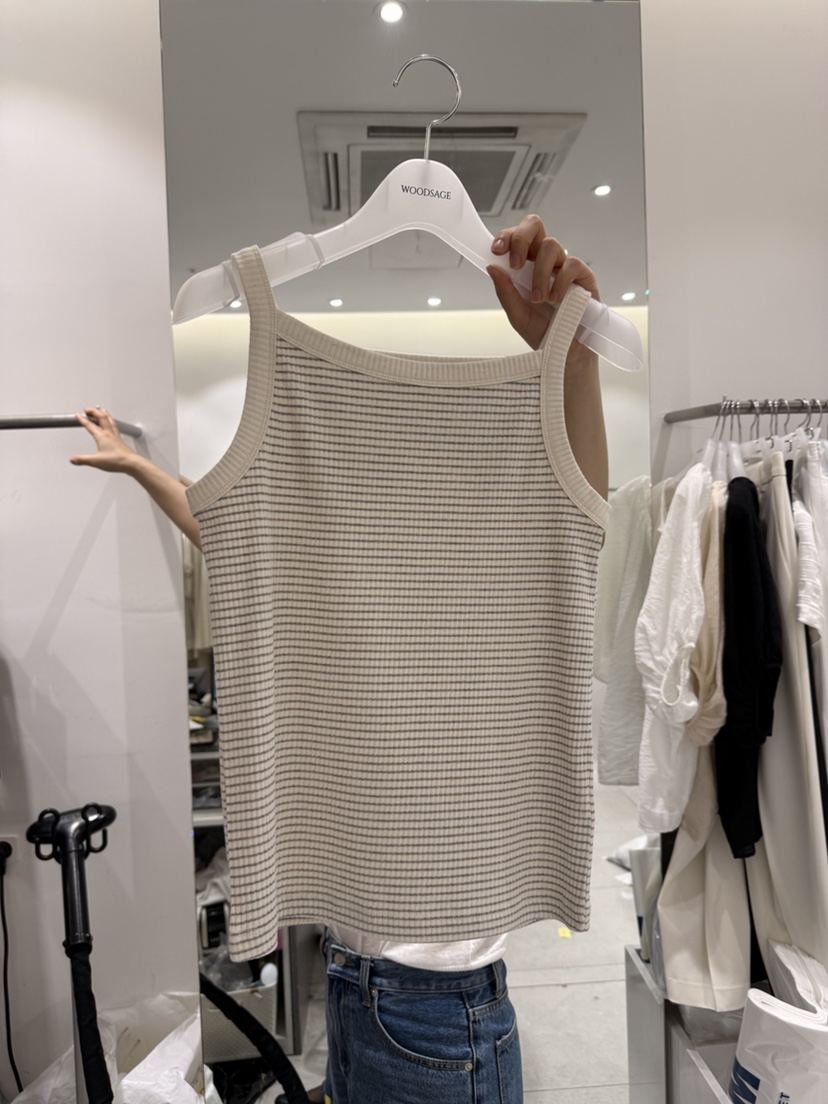 WOOD SAGE韓國直郵女士新品26春夏推薦休閑職業吊帶背心WOOD SAGE吊帶/背心圖色1