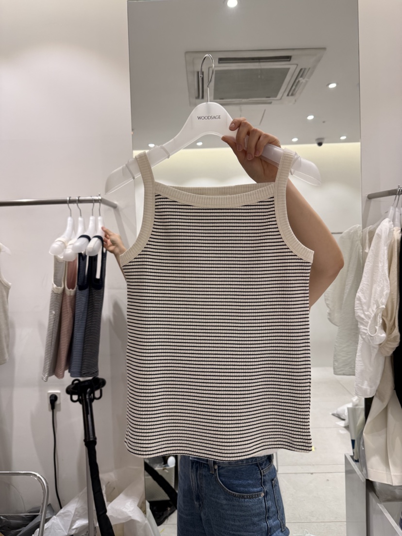 WOOD SAGE韓國直郵女士新品26春夏推薦休閑職業吊帶背心WOOD SAGE吊帶/背心圖色2