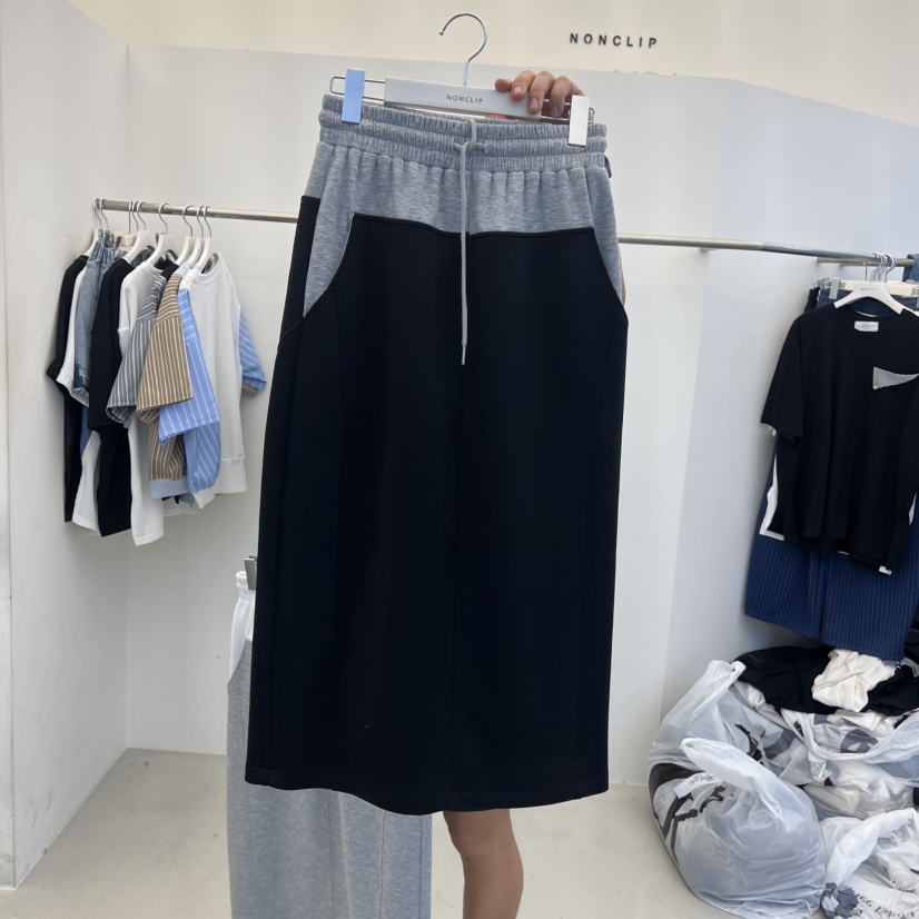 NON CLIP韓國代購女士新款人氣推薦26春夏休閑半身裙中短裙NON CLIP半身裙/中短裙圖色1