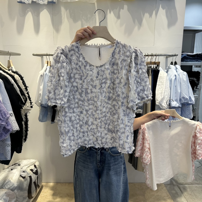 LADYBUG/ADORABLE韓國直郵女士新款時尚熱賣26春夏襯衫蕾絲衫ADORABLE/LADYBUG襯衫/蕾絲衫圖色2