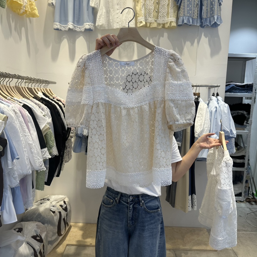 LADYBUG/ADORABLE韓國直郵女士新款休閑職業熱賣襯衫蕾絲衫ADORABLE/LADYBUG襯衫/蕾絲衫圖色2