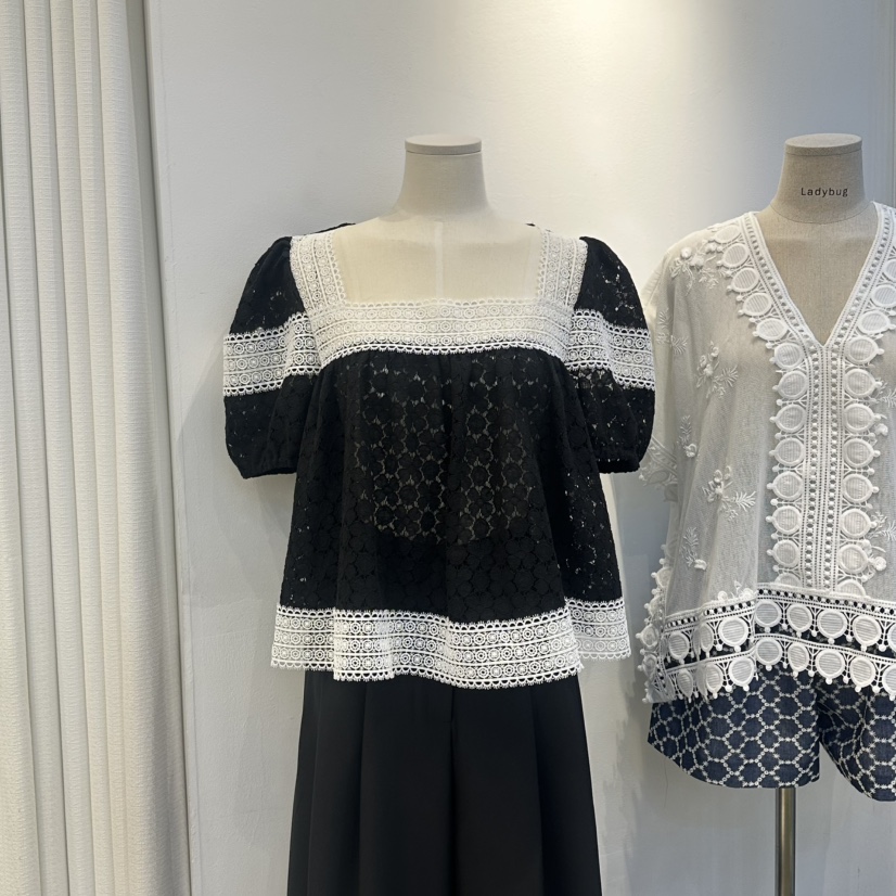 LADYBUG/ADORABLE韓國直郵女士新款休閑職業熱賣襯衫蕾絲衫ADORABLE/LADYBUG襯衫/蕾絲衫圖色3