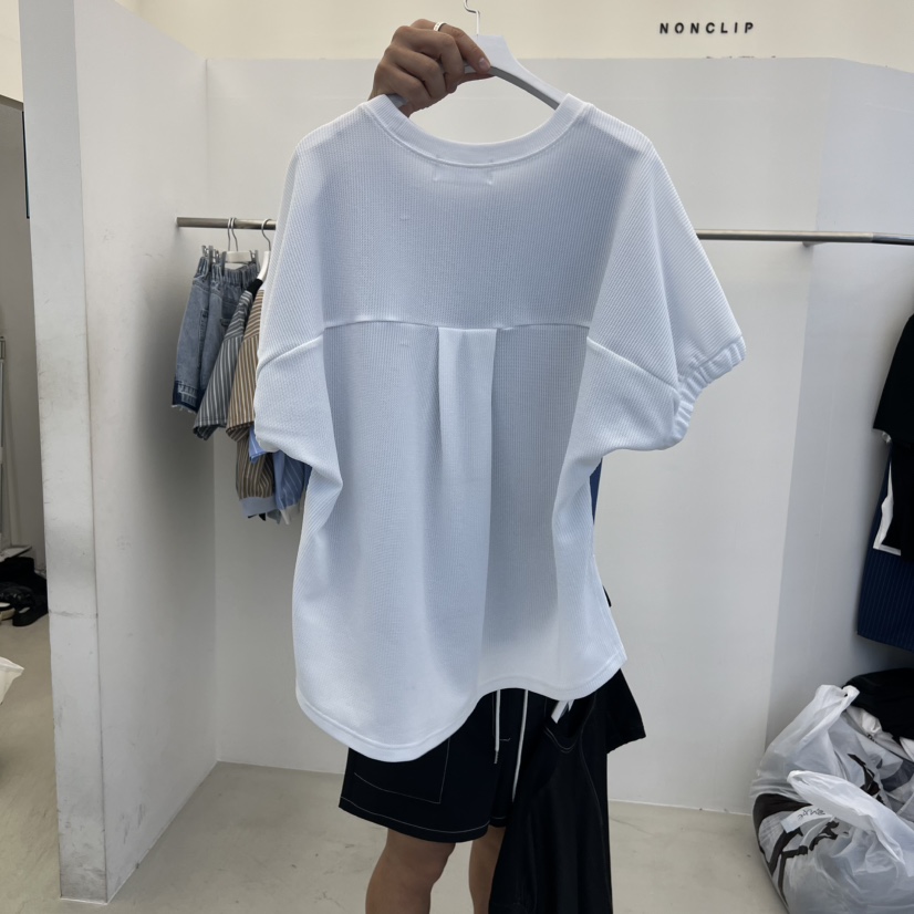 NON CLIP韓國東大門代購女裝新品休閑時尚人氣熱賣T恤撞色NON CLIPT恤