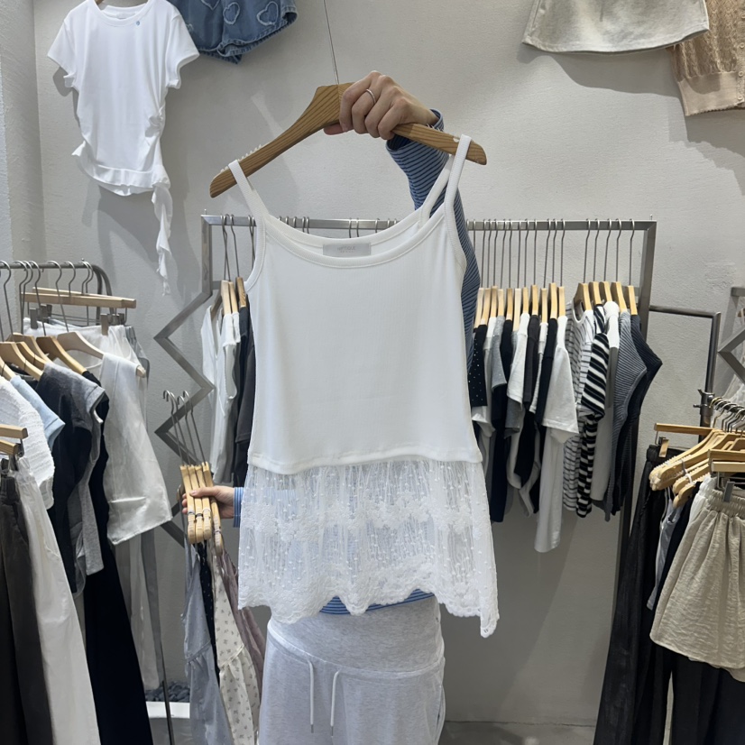 HIPTIQUE韓國直郵女士新品時尚休閑26春夏吊帶背心蕾絲長款HIPTIQUE吊帶/背心圖色1