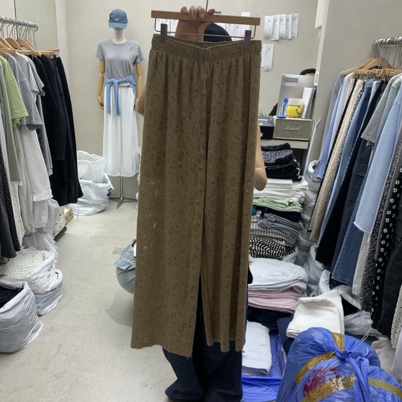 BREEZE韓國直郵實拍女士新品休閑人氣時尚休閑褲蕾絲褶裥BREEZE休閑褲圖色1