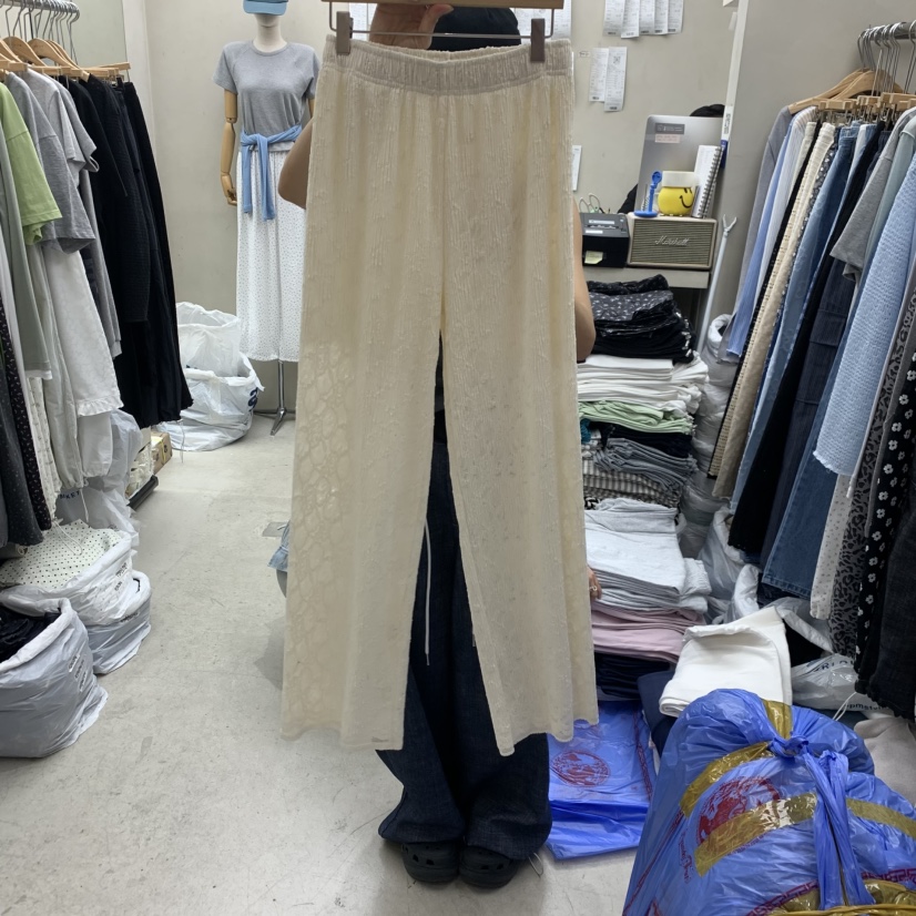 BREEZE韓國直郵實拍女士新品休閑人氣時尚休閑褲蕾絲褶裥BREEZE休閑褲圖色2